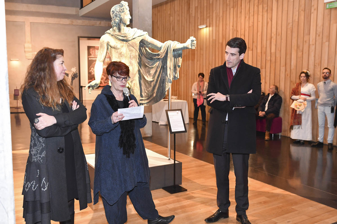 Exposition Bernard d'Agesci, inauguration en présence de Jérôme Baloge, Elisabeth Maillard, Laurence Lamy ©Darri