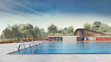 Piscine Pre Leroy : projet bassin extérieur, équipe Brochet Lajus Pueyo