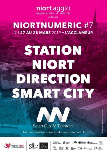 Affiche de Niort Numeric 2019 : Station Niort, Direction Smart City