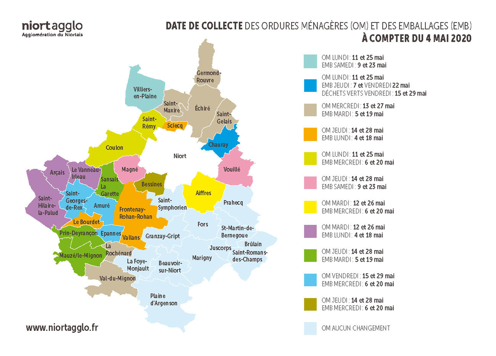 Calendrier Ramassage Poubelle Niort 2022