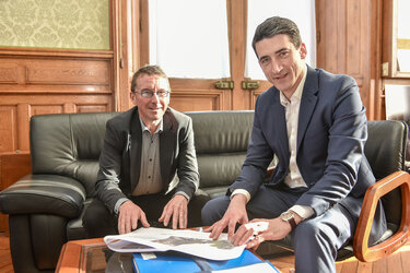 Patrick Bayeux et Jérôme Baloge, lors de leur rencontre le 8 mars 2019 ©Bruno Derbord
