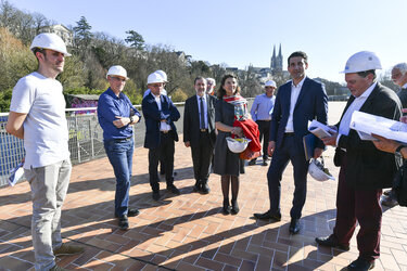 Visite de chantier de la piscine Pré Leroy