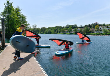 Nouvelle activite nautique Wing foil a la base nautique de Noron