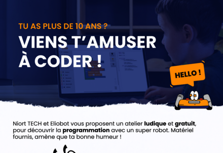 illustration de la manifestation 🤖 Atelier robotique à Niort Tech