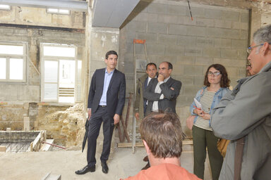 Visite du chantier MSA en présence de Jérôme Baloge et de la presse le 11 juin 2018 ©Darri