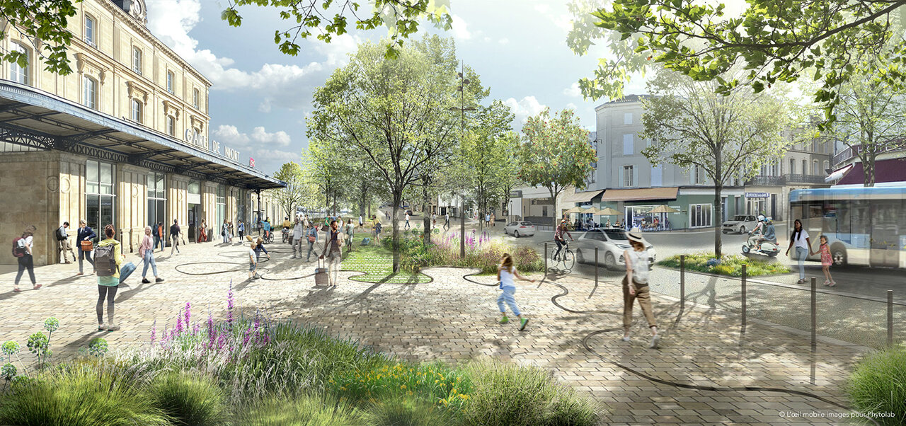 Gare côté Ouest (rue Mazagran)
