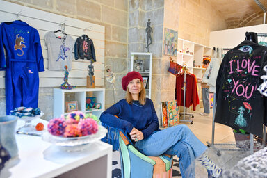 Eleonore Josephine Lepiece artiste plasticienne occupe la boutique ephemere de l?Office du commerce