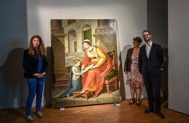 Laurence Lamy, directrice des musées de Niort, Elisabeth Maillard, vice-présidente de Niort Agglo en charge de la culture et du patrimoine historique et Simon Laplace, conseiller municipal de Niort, délégué au patrimoine historique ©Bruno Derbord