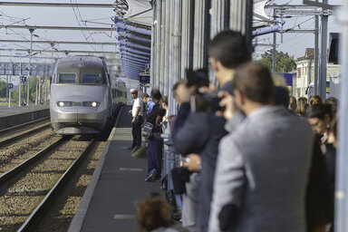 Inauguration officielle des trains LGV en gare de Niort le 28 août 2017 ©Darri