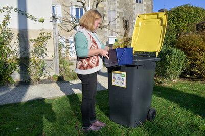 Bacs de collecte selective ou bacs jaunes