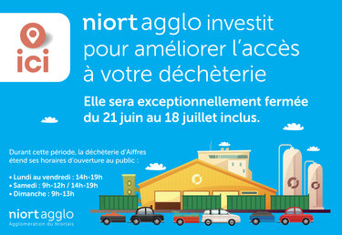 La déchèterie de Granzay-Gript sera fermée du 21 juin au 18 juillet